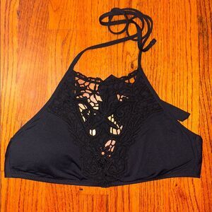 BECCA by Rebecca Virtue Crochet High Neck Bikini Top – Size L